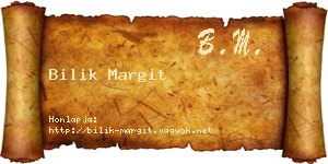 Bilik Margit névjegykártya